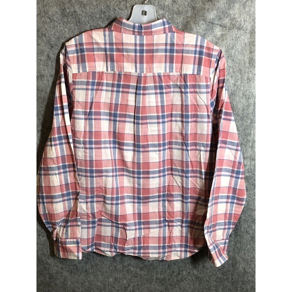 L.L. Bean Shirt Women Medium Pink Plaid Career Western Cowboy - Picture 4 of 8